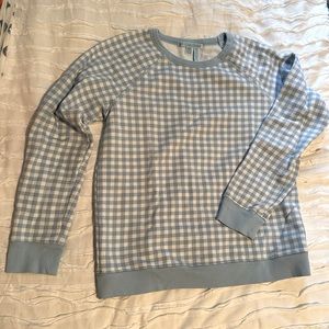 Draper James check sweatshirt